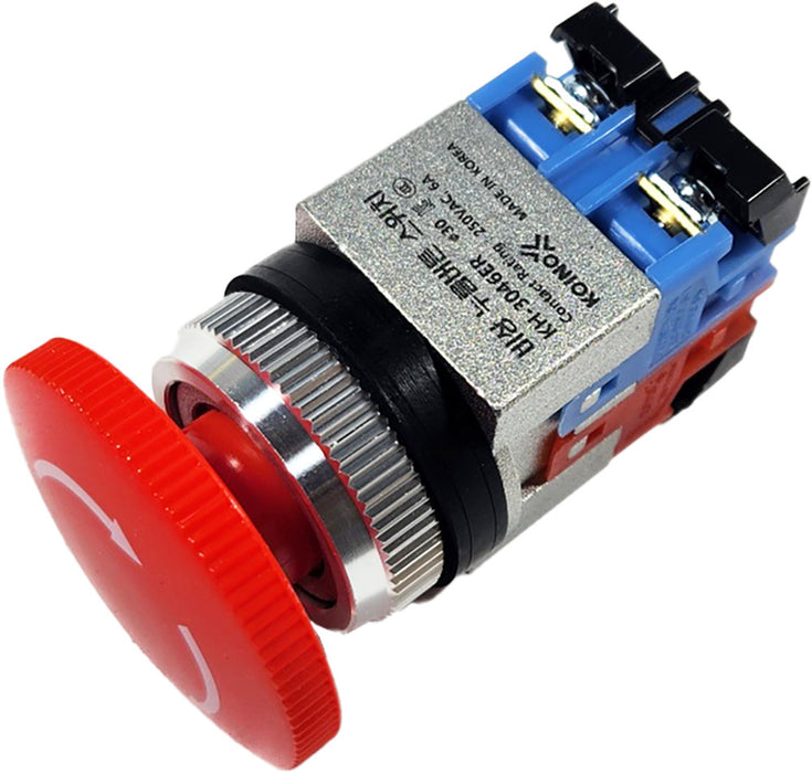 KOINO Push / Twist Emergency Stop Button Switch 250VAC 6A KH-3046ER
