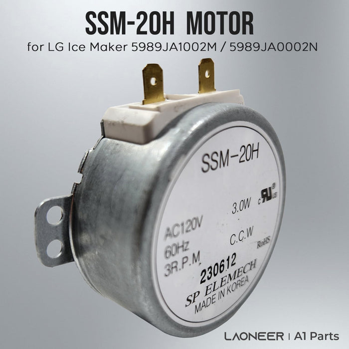 Motor SSM-20H for LG Refrigerator Ice Maker - 5989JA1002M, 5989JA0002N