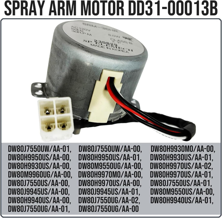 Spray Arm Motor DD31-00013B for Samsung Dishwasher WaterWall SRM-36HR