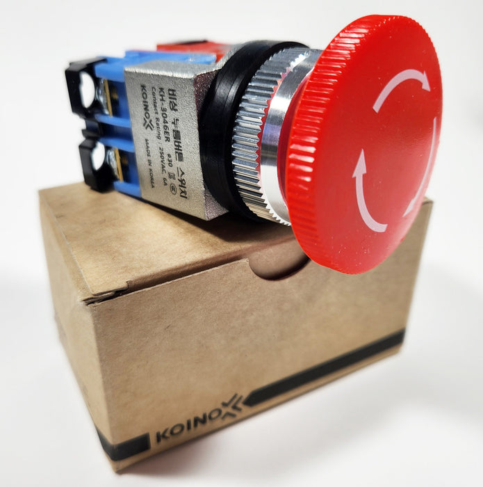KOINO Push / Twist Emergency Stop Button Switch 250VAC 6A KH-3046ER